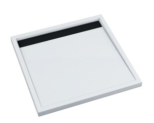 SCHEDPOL Brodzik kwadratowy AJAX B&W 90x90x4,5 z systemem STABILSOUND PLUS 3.4226-M/C/G-Darmowa dostawa