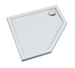 Schedpol Brodzik pięciokątny CORRINA NEW 80x80x4,5 z systemem STABILSOUND PLUS 3.4397 GRATIS SYFON 90 mm-Darmowa dostawa