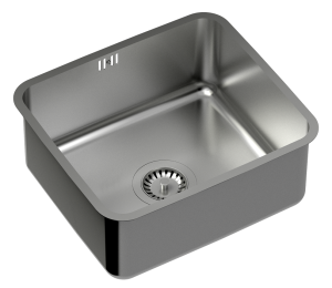 Quadron Unique Zlewozmywak stalowy jednokomorowy podwieszany 44*39*18 cm NICOLAS SteelQ kolor stal szczotkowana-DARMOWA DOSTAWA