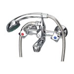 Bateria LUCY wannowa ścienna kompletna chrom