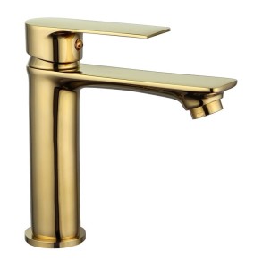 Bateria MUSO GOLD umywalkowa stojąca niska złoty połysk BJJ104G