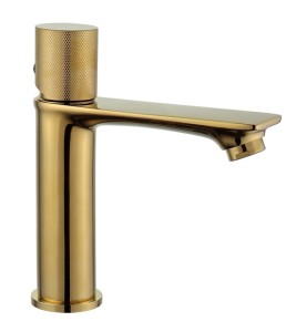 Bateria SOVO GOLD umywalkowa stojąca niska złoty połysk BJJ204G