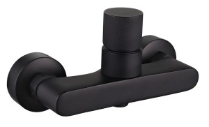 Bateria SOVO BLACK natryskowa ścienna bez natrysku czarny mat BJJ206B