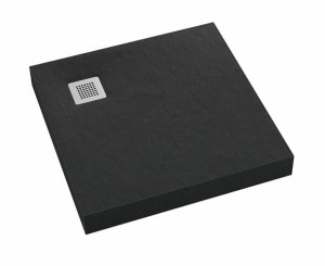 Schedpol Brodzik kwadratowy NEW HORIZONS BLACK STONE 100x100x12 z systemem STABILSOUND 3.3302/C/ST-M2 GRATIS SYFON 90mm -Darmowa dostawa