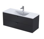 Oristo Szafka wisząca podumywalkowa SIENA 120 cm, CZARNY MAT OR45-SD2S-120-8-DARMOWA DOSTAWA