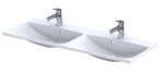 Oristo umywalka meblowa AMELIA 120 cm podwójna z formowanego marmuru  UME-AM-120-92-D