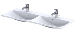 Oristo umywalka meblowa AMELIA 120 cm podwójna z formowanego marmuru  UME-AM-120-92-D
