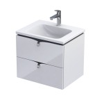 Oristo Szafka wisząca podumywalkowa SIENA 60 cm, BIAŁY POŁYSK OR45-SD2S-60-1-DARMOWA DOSTAWA