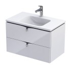 Oristo Szafka wisząca podumywalkowa SIENA 80 cm, BIAŁY POŁYSK OR45-SD2S-80-1-DARMOWA DOSTAWA