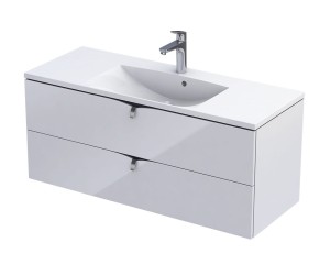 Oristo Szafka wisząca podumywalkowa SIENA 120 cm, BIAŁY POŁYSK OR45-SD2S-120-1-DARMOWA DOSTAWA