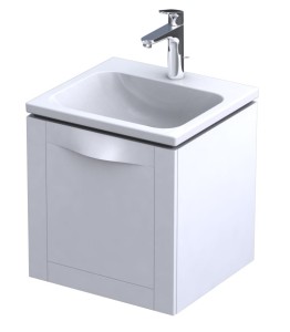 Oristo Szafka wisząca SKAGEN 50 cm z umywalką CERA, BIAŁY MAT OR49-SD1S-50-2 + UME-CE-50-91-DARMOWA DOSTAWA