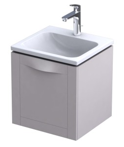 Oristo Szafka wisząca SKAGEN 50 cm z umywalką CERA, PIASKOWY MAT OR49-SD1S-50-10 + UME-CE-50-91-DARMOWA DOSTAWA