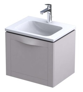 Oristo Szafka wisząca SKAGEN 60 cm z umywalką CERA, PIASKOWY MAT OR49-SD1S-60-10 + UME-CE-60-91-DARMOWA DOSTAWA