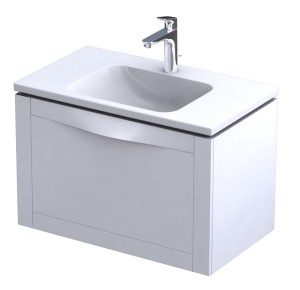 Oristo Szafka wisząca SKAGEN 80 cm z umywalką CERA, BIAŁY MAT OR49-SD1S-80-2 + UME-CE-80-91-DARMOWA DOSTAWA