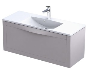 Oristo Szafka wisząca SKAGEN 120 cm z umywalką AMELIA, PIASKOWY MAT OR49-SD1S-120-10 + UME-AM-120-92-C-DARMOWA DOSTAWA