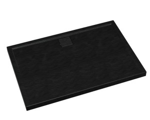 Schedpol Brodzik prostokątny OMEGA BLACK STONE 80x140x5 z systemem STABILSOUND PLUS 3.0454/C/ST GRATIS SYFON 90 mm -Darmowa dostawa