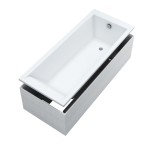Schedpol Wanna tradycyjna z nośnikiem  FERRA SET plus syfon 150x70x40,5 cm z systemem STANDARD PLUS do zabudowy 3.531/NO-9.114-DARMOWA DOSTAWA