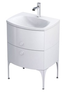 ORiSTO Szafka wisząca podumywalkowa LOUIS 62 cm, BIAŁY POŁYSK OR50-SD2S-62-1-DARMOWA DOSTAWA