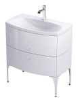 ORiSTO Szafka wisząca podumywalkowa LOUIS 82 cm, BIAŁY POŁYSK OR50-SD2S-82-1-DARMOWA DOSTAWA