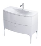 ORiSTO Szafka wisząca podumywalkowa LOUIS 102 cm, BIAŁY POŁYSK OR50-SD2S-102-1-DARMOWA DOSTAWA