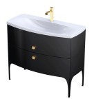 ORiSTO Szafka wisząca podumywalkowa LOUIS 102 cm, CZARNY POŁYSK OR50-SD2S-102-7-DARMOWA DOSTAWA