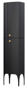 ORiSTO Szafka wisząca wysoka boczna LOUIS 47 cm, CZARNY POŁYSK  OR50-SB2D-47-7-DARMOWA DOSTAWA