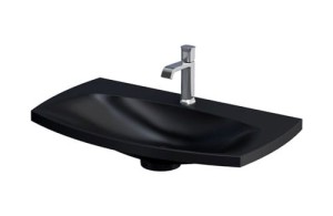 ORiSTO Umywalka meblowa LOUIS 82 cm,  CZARNY MAT KONGLOMERAT UME-LU-82-94