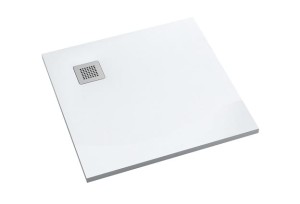 SCHEDPOL Brodzik kwadratowy KALAIT SMOOTH WHITE  80x80x3,5 z systemem STABILSOUND PLUS 3.3100-M2 GRATIS SYFON 90mm-Darmowa dostawa