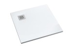 SCHEDPOL Brodzik kwadratowy KALAIT SMOOTH WHITE  100x100x3,5 z systemem STABILSOUND PLUS 3.3102-M2 GRATIS SYFON 90mm-Darmowa dostawa