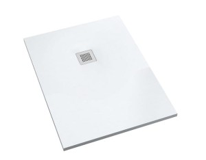 SCHEDPOL Brodzik prostokątny KALAIT SMOOTH WHITE  80x90x3,5 z systemem STABILSOUND PLUS 3.3155-M2 GRATIS SYFON 90mm-Darmowa dostawa