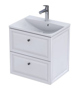 Oristo Szafka wisząca podumywalkowa MONTEBIANCO 60 cm, BIAŁY MAT OR47-SD2S-60-2-DARMOWA DOSTAWA