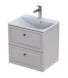 Oristo Szafka wisząca podumywalkowa MONTEBIANCO 60 cm, PIASKOWY MAT OR47-SD2S-60-10-DARMOWA DOSTAWA