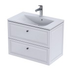 Oristo Szafka wisząca podumywalkowa MONTEBIANCO 80 cm, BIAŁY MAT OR47-SD2S-80-2-DARMOWA DOSTAWA