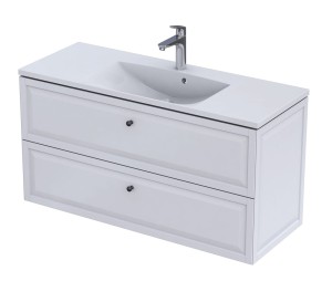 Oristo Szafka wisząca podumywalkowa MONTEBIANCO 120 cm, BIAŁY MAT OR47-SD2S-120-2-DARMOWA DOSTAWA
