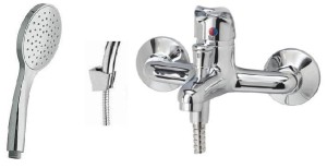 Bateria WENDY wannowa ścienna kompletna chrom