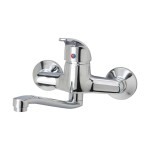 Bateria KATE umywalkowa ścienna L-200 chrom