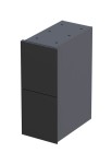 ORiSTO Szafka wisząca podumywalkowa LOUIS 24 cm, CZARNY POŁYSK OR50-SD2S-24-7-DARMOWA DOSTAWA