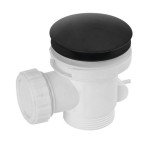 POLYSAN Korek wannowy CZARNY MAT do wanien wolnostojących POLYSAN 1''1/2, klik-klak do wanien bez przelewu  71704B