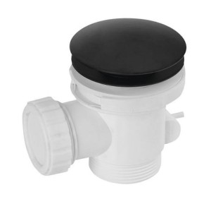 POLYSAN Korek wannowy CZARNY MAT do wanien wolnostojących POLYSAN 1''1/2, klik-klak do wanien bez przelewu  71704B