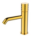 Bateria OVE GOLD umywalkowa stojąca niska złoty połysk BJV304G