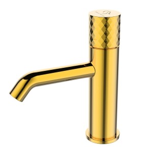 Bateria OVE GOLD umywalkowa stojąca niska złoty połysk BJV304G