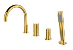 Bateria OVE GOLD wannowa 4-otworowa złoty połysk BJV303/1G