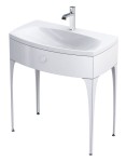 ORiSTO Szafka wisząca LOUIS 82 cm BIAŁY POŁYSK z umywalką LOUIS 82 cm BIAŁY MAT OR50-SD1S-82-1 + UME-LU-82-93-DARMOWA DOSTAWA