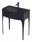 ORiSTO Szafka wisząca LOUIS 82 cm GRANATOWY MAT z umywalką LOUIS 82 cm CZARNY MAT OR50-SD1S-82-14 + UME-LU-82-94-DARMOWA DOSTAWA