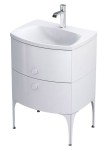 ORiSTO Szafka wisząca LOUIS 62 cm BIAŁY POŁYSK z umywalką LOUIS 62 cm BIAŁY POŁYSK OR50-SD2S-62-1 + UME-LU-62-92-DARMOWA DOSTAWA