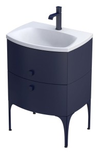 ORiSTO Szafka wisząca LOUIS 62 cm GRANATOWY MAT z umywalką LOUIS 62 cm BIAŁY MAT OR50-SD2S-62-14 + UME-LU-62-93-DARMOWA DOSTAWA