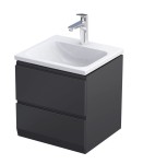 Oristo Szafka wisząca podumywalkowa BRYLANT UNI 50 cm, CZARNY MAT OR36-SD2S-50-8-V3-DARMOWA DOSTAWA