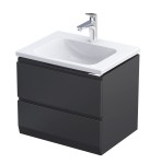 Oristo Szafka wisząca podumywalkowa BRYLANT UNI 60 cm, CZARNY MAT OR36-SD2S-60-8-V3-DARMOWA DOSTAWA