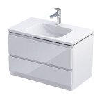 Oristo Szafka wisząca podumywalkowa BRYLANT UNI 80 cm, BIAŁY POŁYSK OR36-SD2S-80-1-V3-DARMOWA DOSTAWA