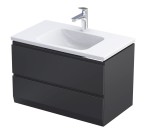 Oristo Szafka wisząca podumywalkowa BRYLANT UNI 80 cm, CZARNY MAT OR36-SD2S-80-8-V3-DARMOWA DOSTAWA